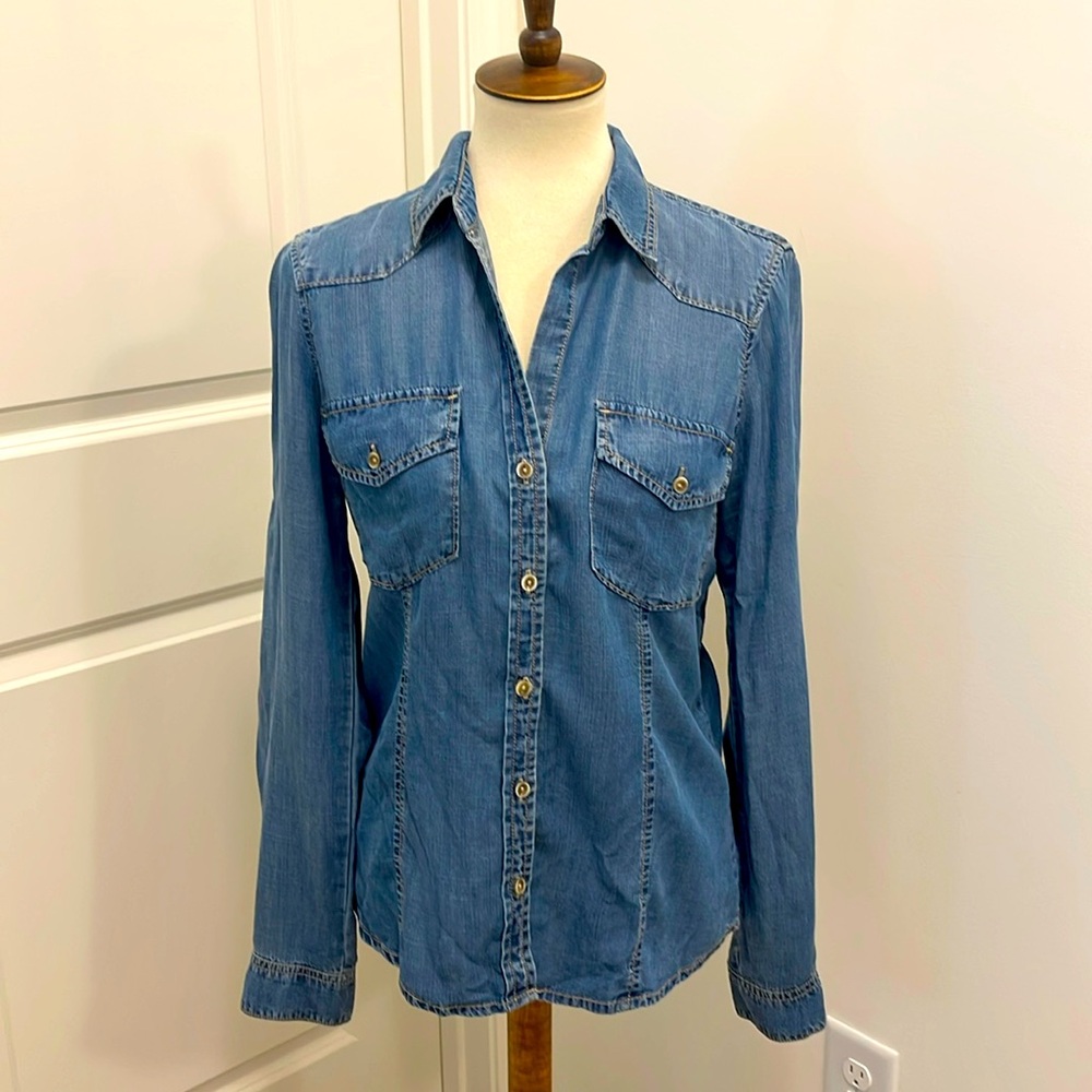 Side Stitch Button Down Shirt